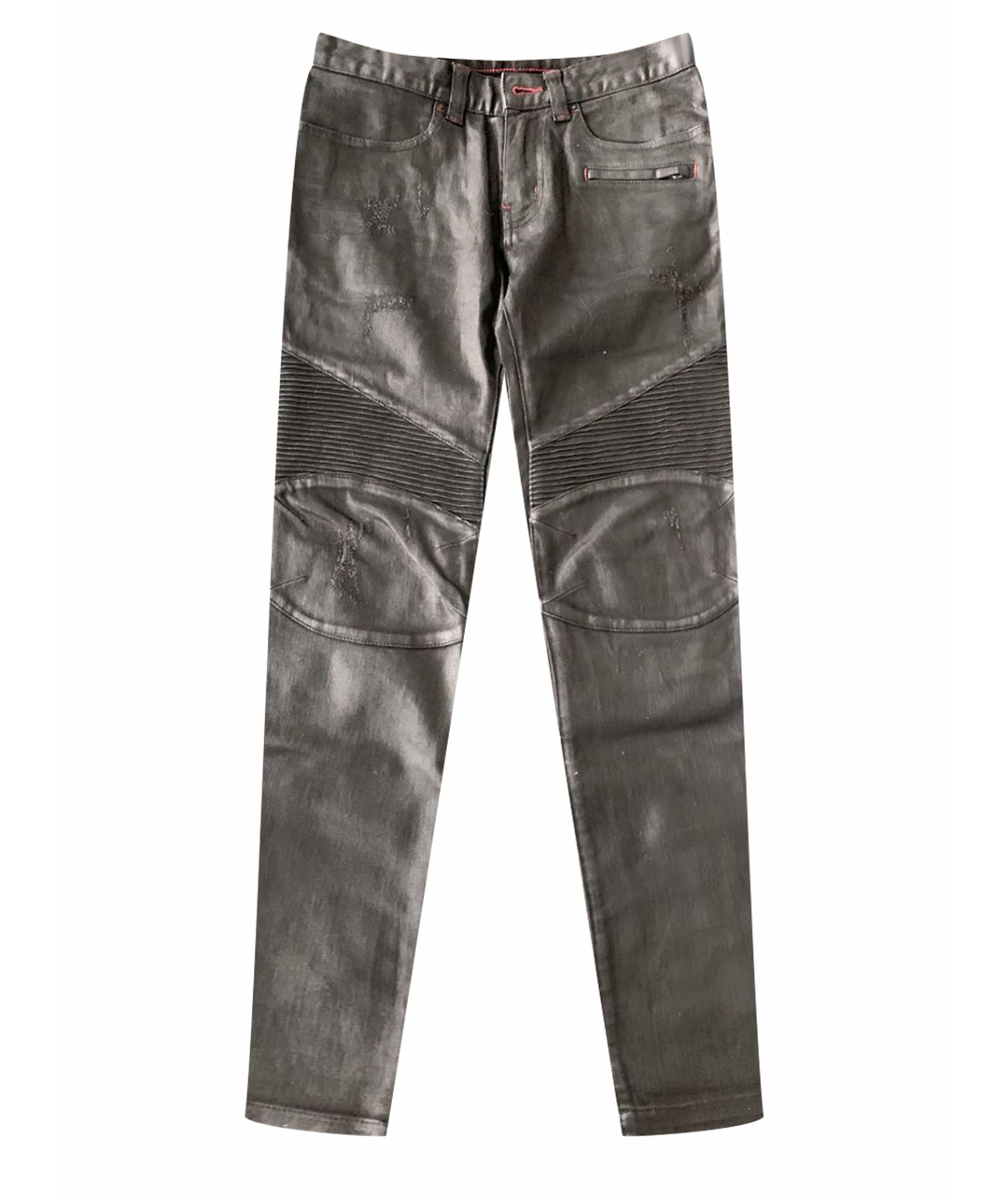 ARMANI EXCHANGE Антрацитовые хлопковые прямые джинсы, фото 1