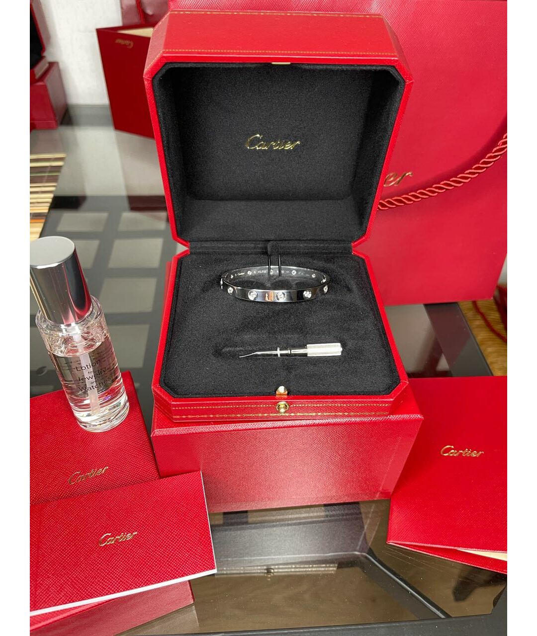 CARTIER Белый браслет из белого золота, фото 3