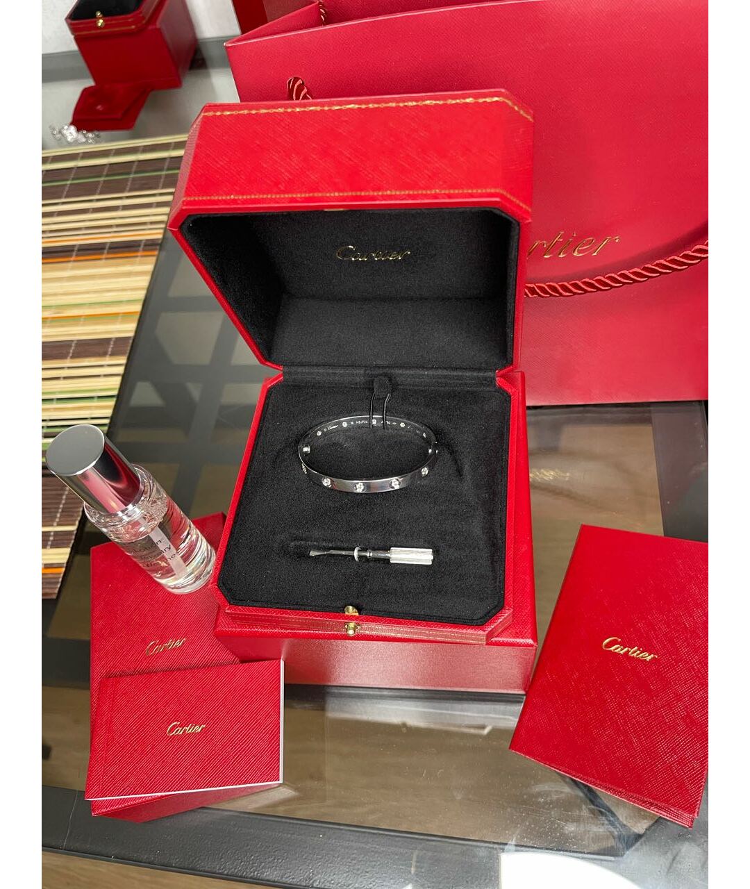 CARTIER Белый браслет из белого золота, фото 4