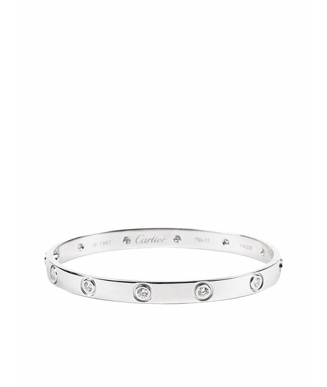 CARTIER Белый браслет из белого золота, фото 1