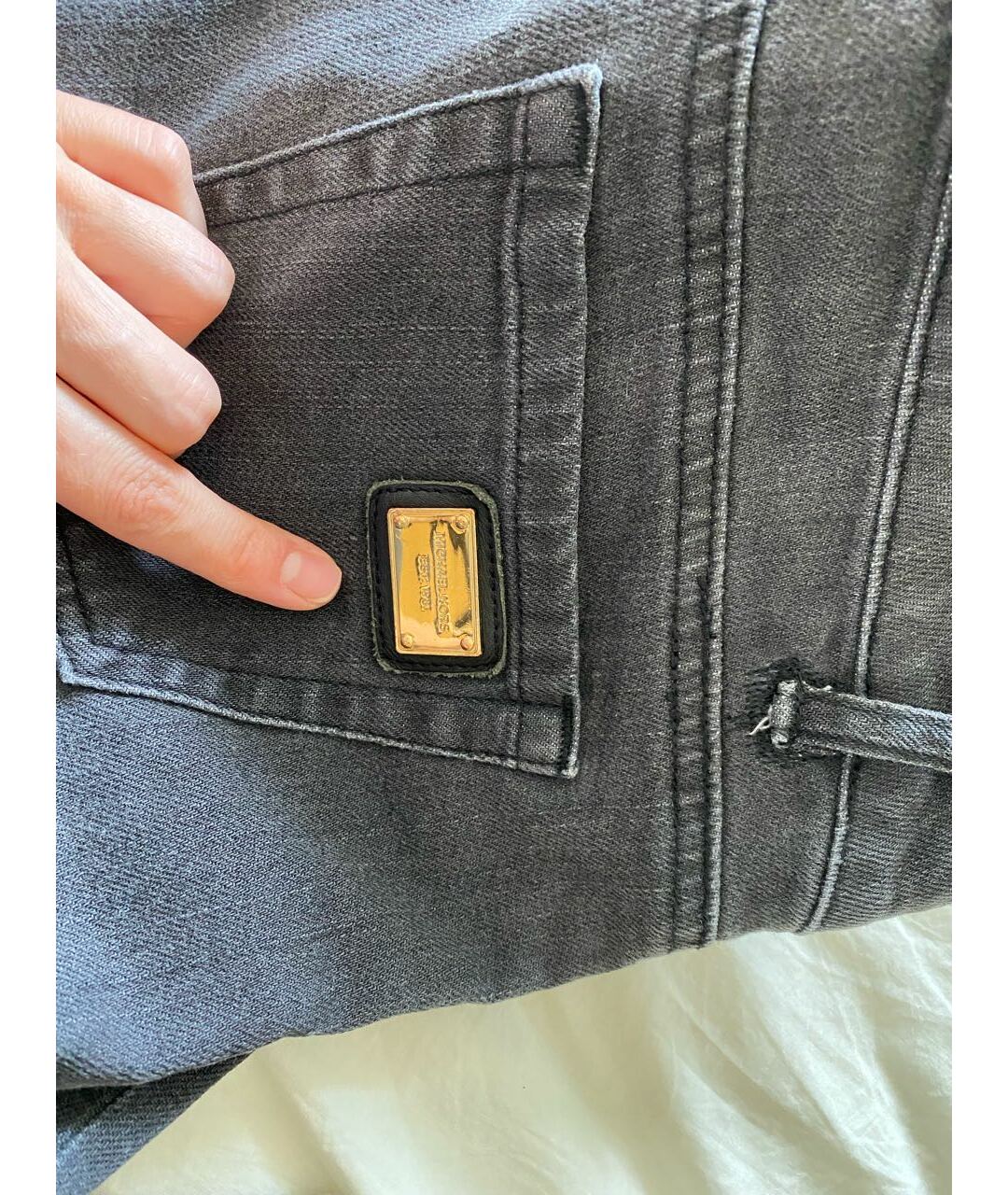 MICHAEL KORS Серые хлопковые джинсы слим, фото 4