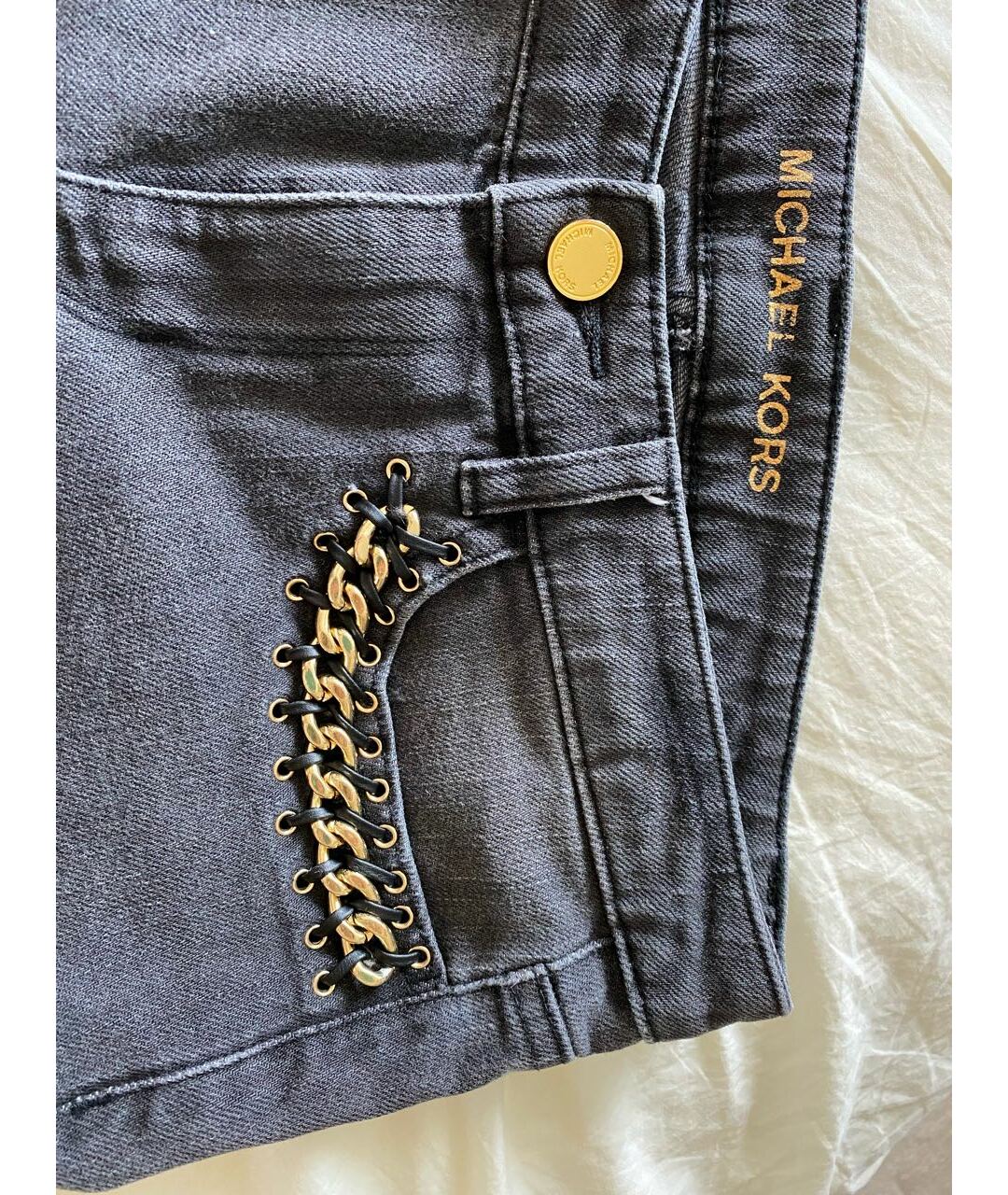 MICHAEL KORS Серые хлопковые джинсы слим, фото 3