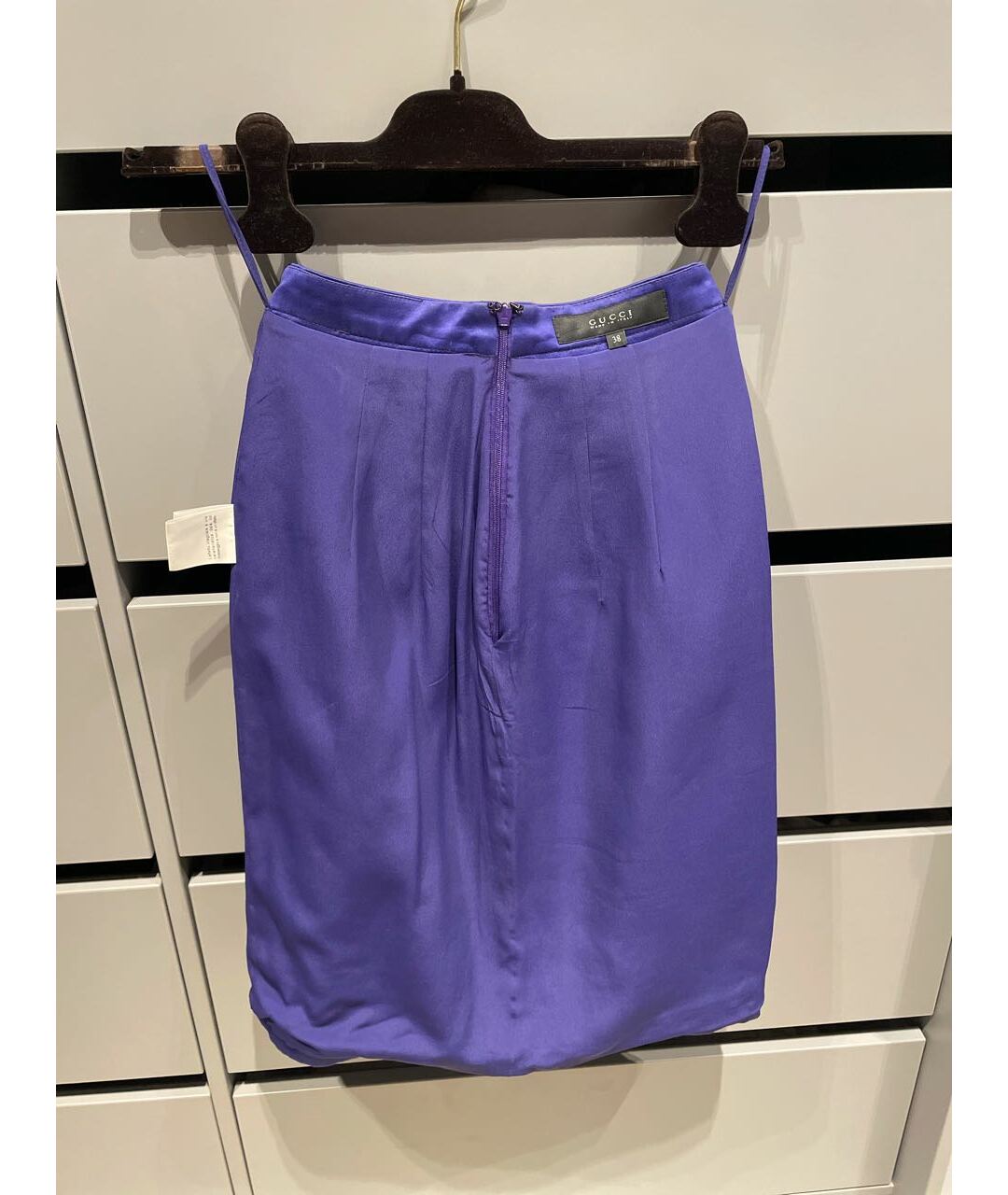 GUCCI Фиолетовая ацетатная юбка миди, фото 3