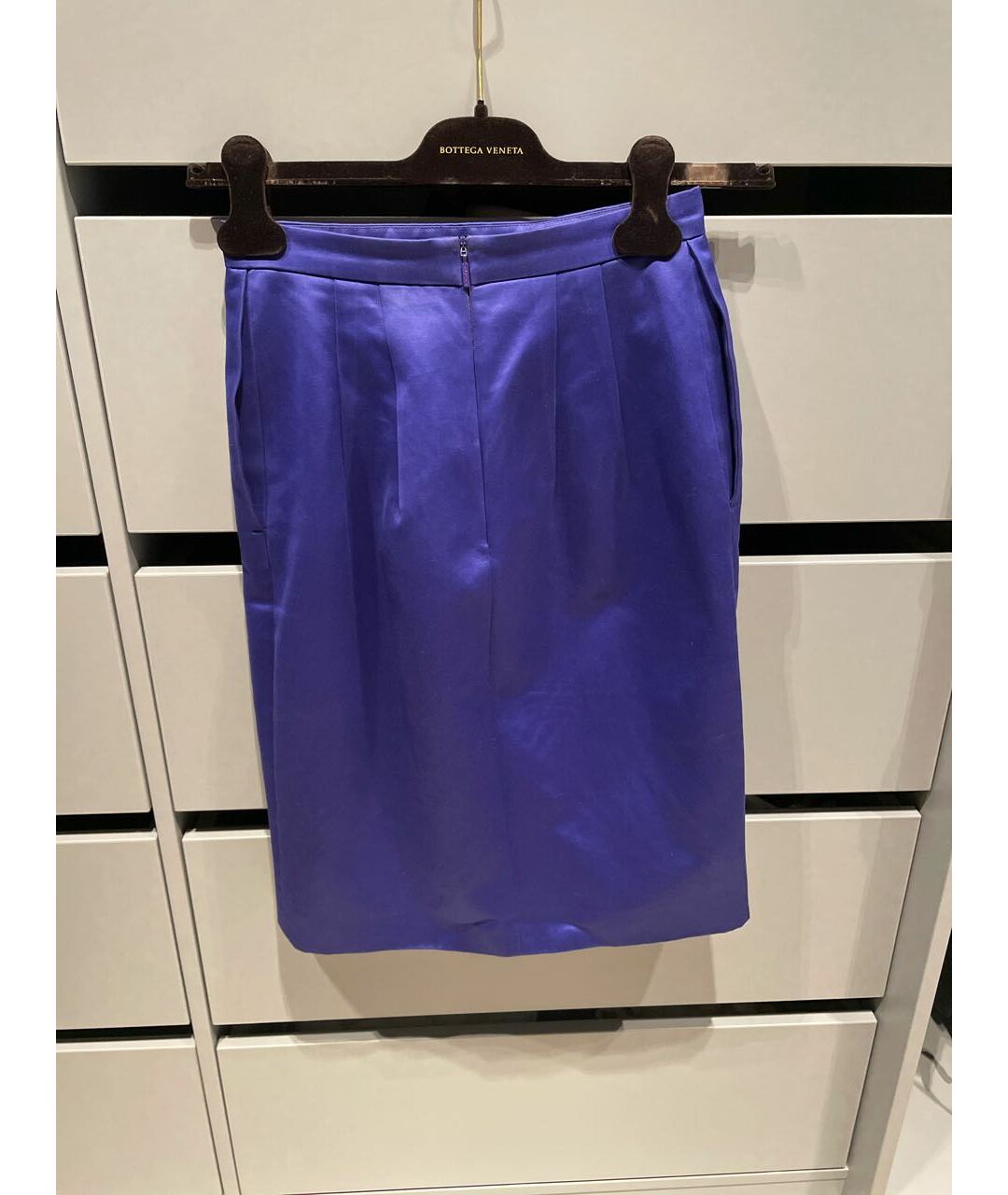 GUCCI Фиолетовая ацетатная юбка миди, фото 2