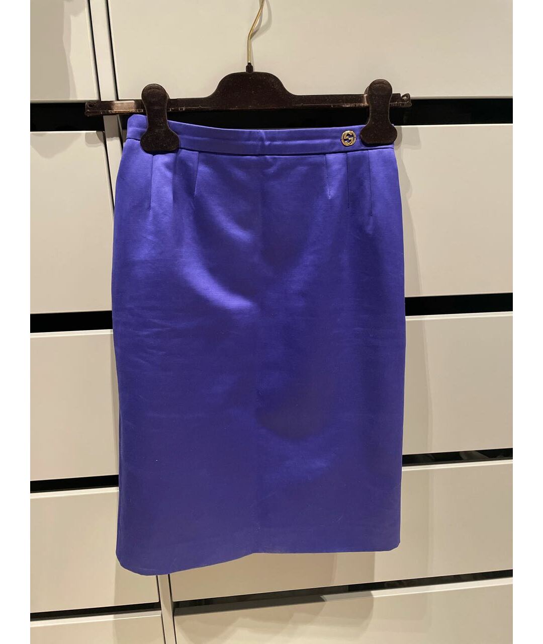 GUCCI Фиолетовая ацетатная юбка миди, фото 5