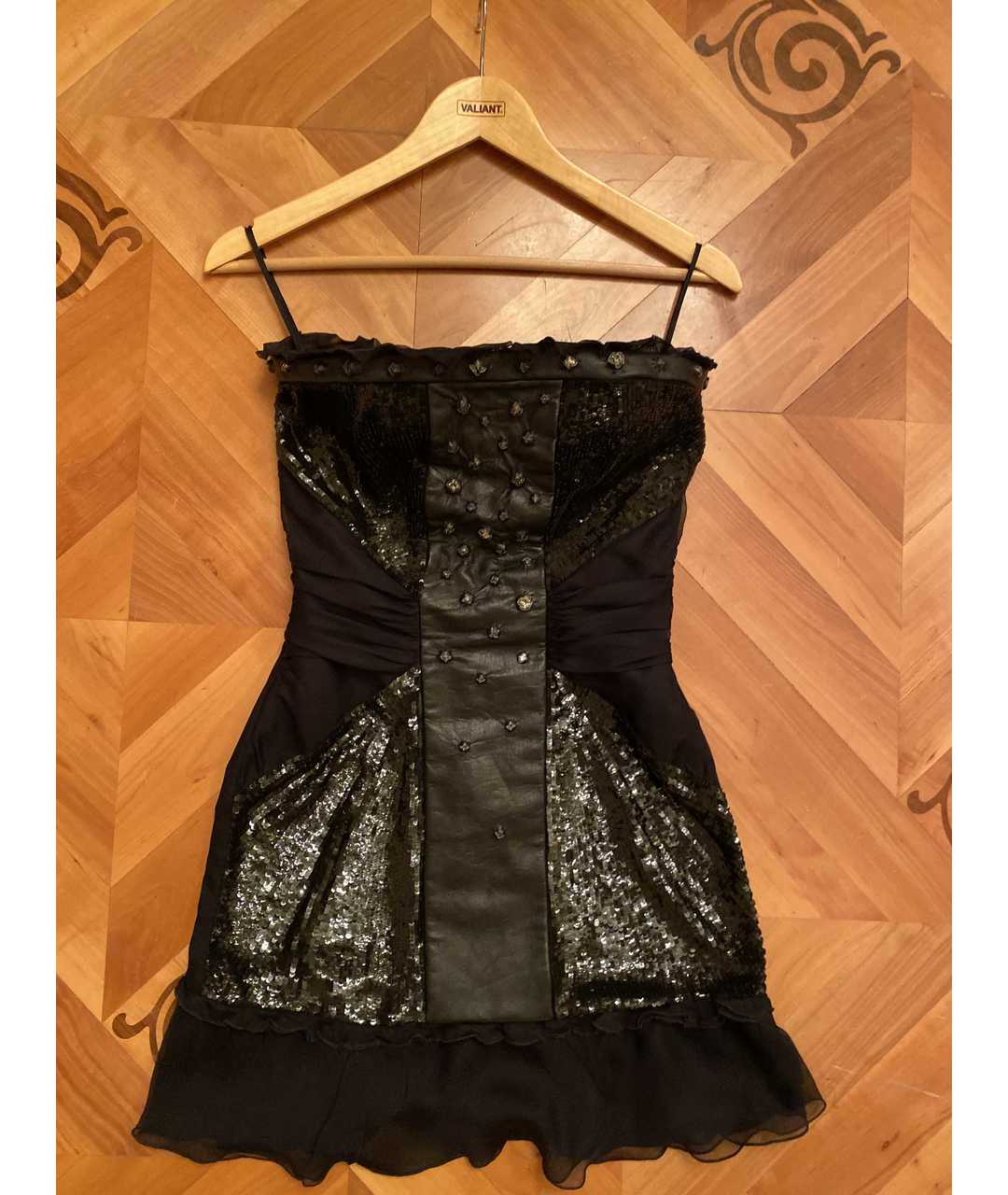VALENTINO Черное шелковое коктейльное платье, фото 7