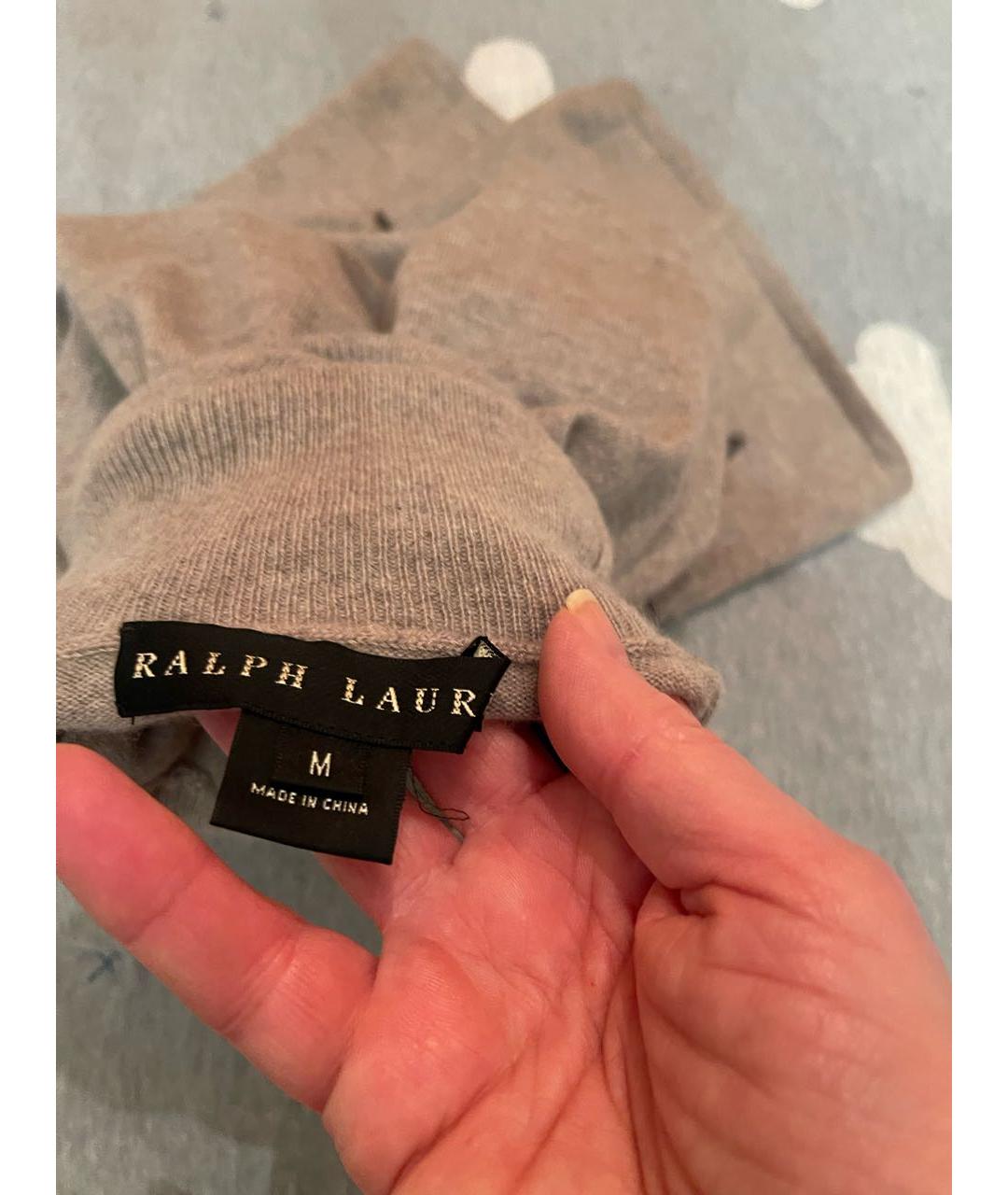 RALPH LAUREN Серая кашемировая водолазка, фото 3