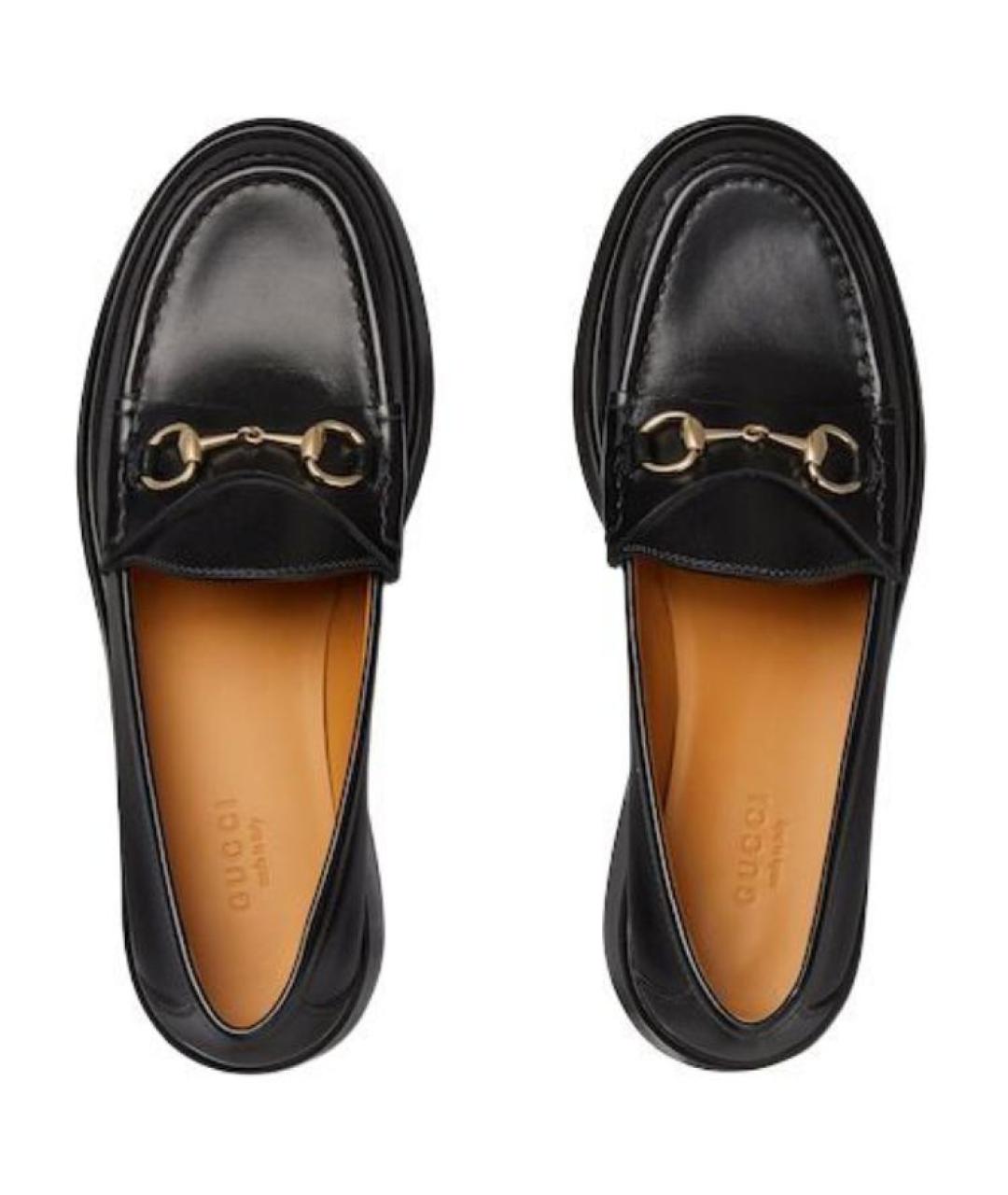 GUCCI Черные кожаные лоферы, фото 4