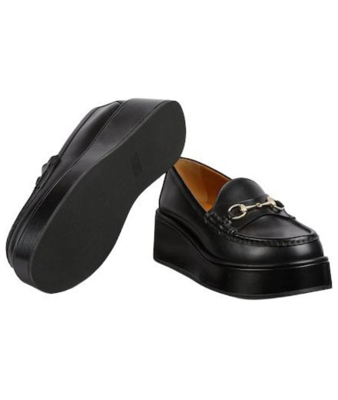 GUCCI Черные кожаные лоферы, фото 6