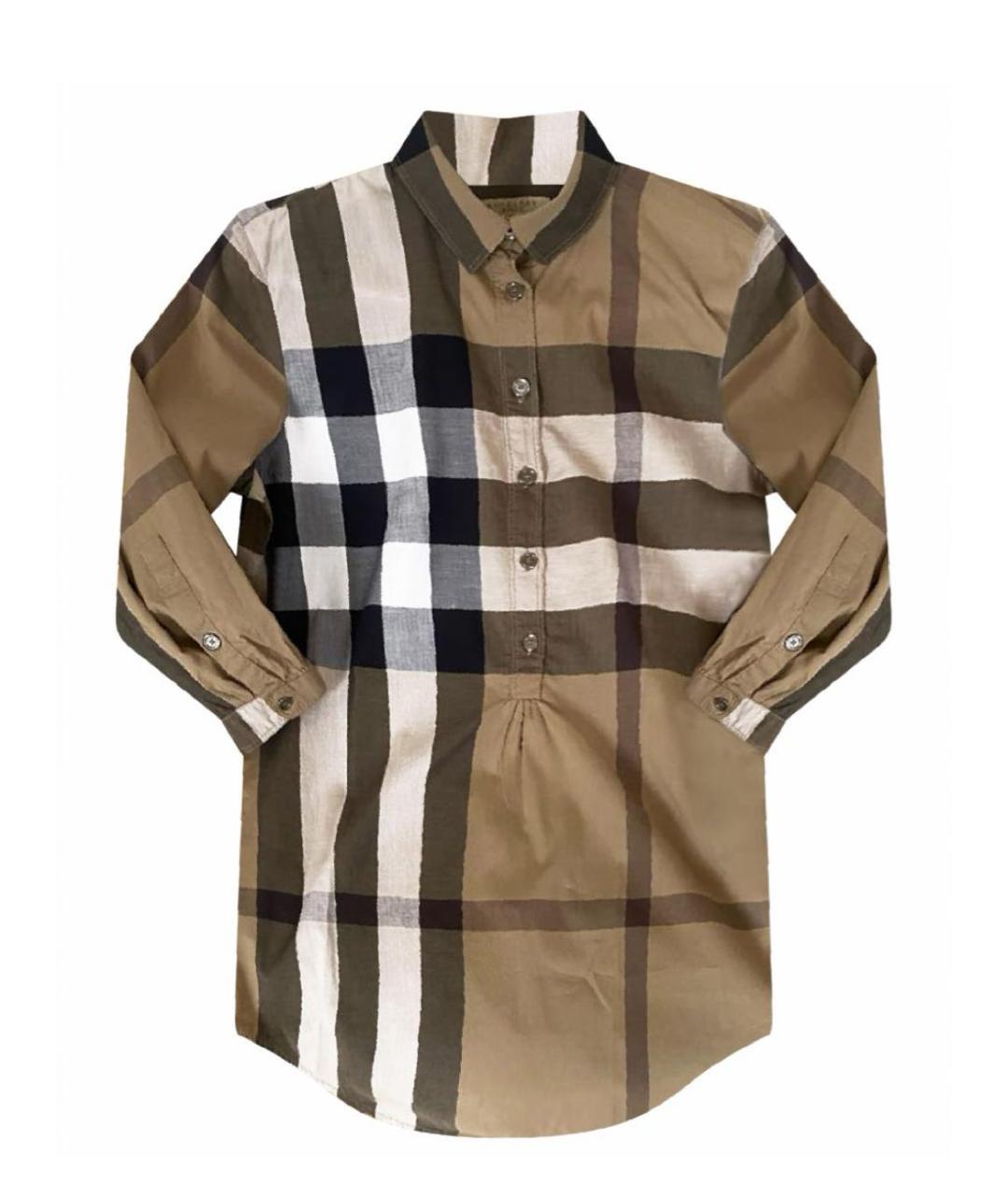BURBERRY Бежевая хлопковая рубашка, фото 1