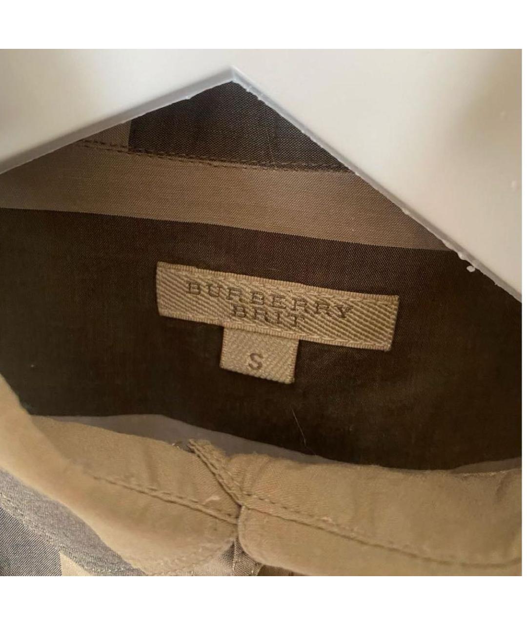 BURBERRY Бежевая хлопковая рубашка, фото 4