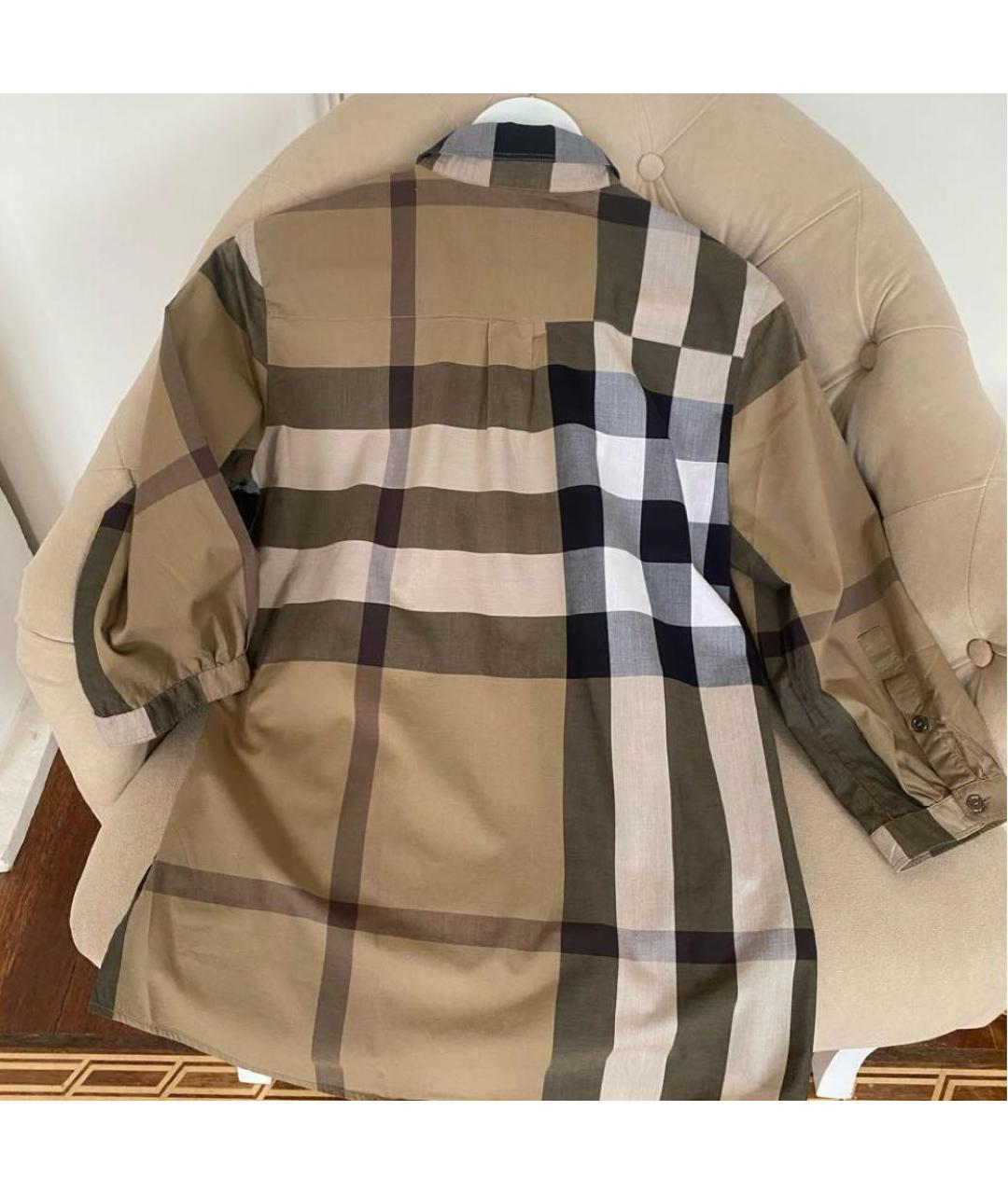 BURBERRY Бежевая хлопковая рубашка, фото 2