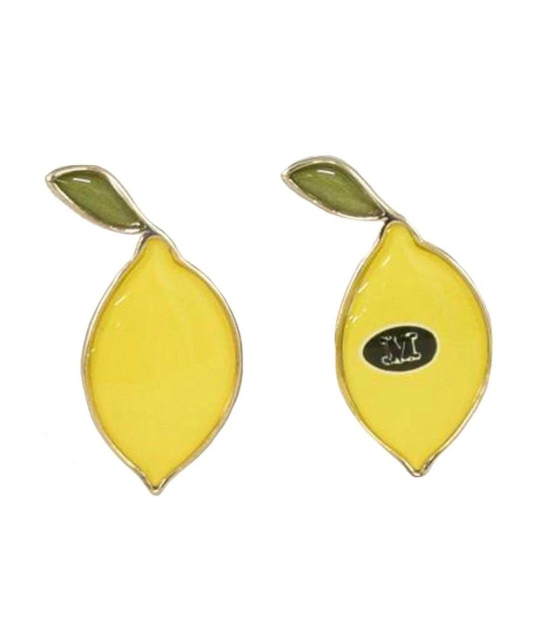 MAX MARA Желтые серьги, фото 1