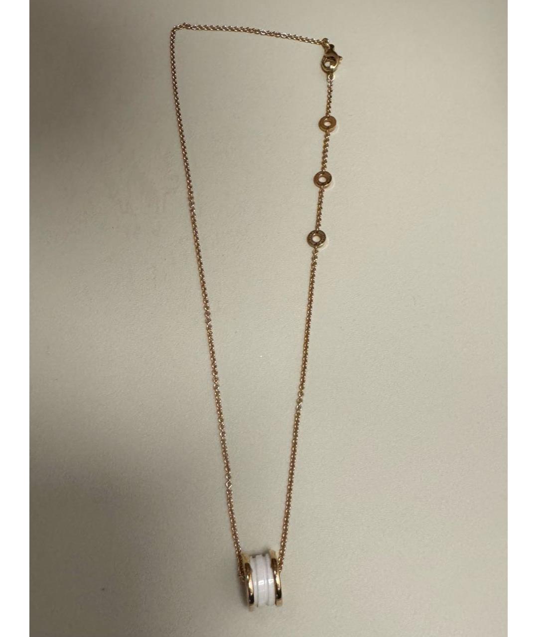 BVLGARI Белое колье из розового золота, фото 2