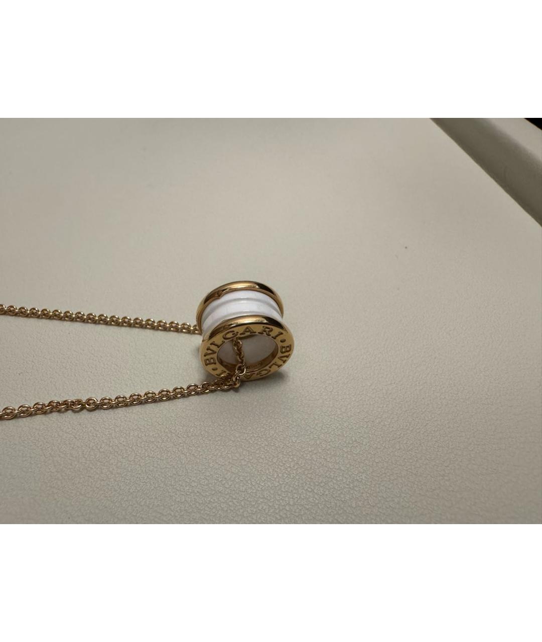BVLGARI Белое колье из розового золота, фото 4