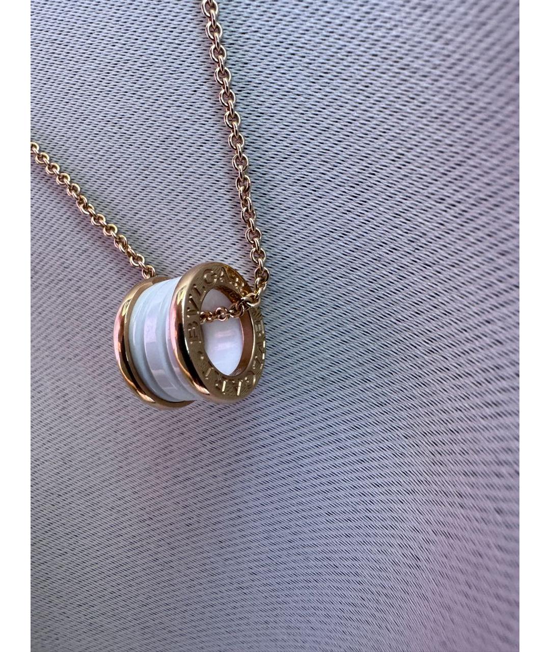 BVLGARI Белое колье из розового золота, фото 6