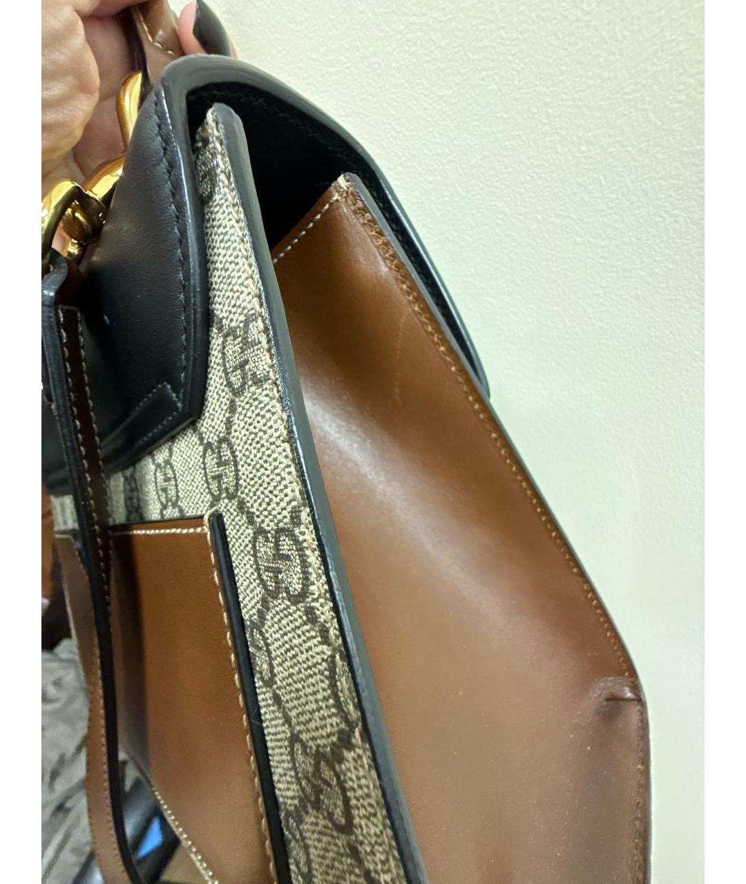 GUCCI Коричневая сумка с короткими ручками, фото 8