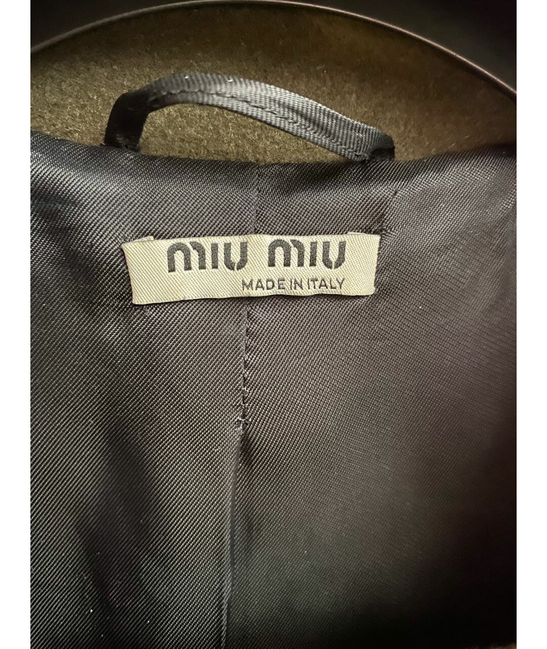 MIU MIU Хаки шерстяное пальто, фото 3