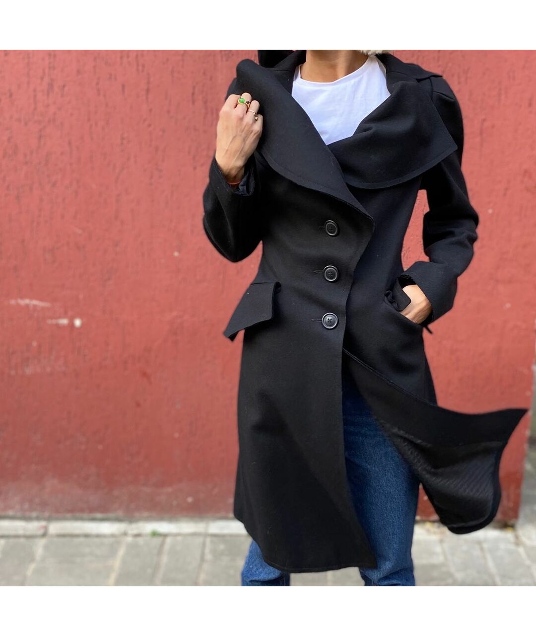 VIVIENNE WESTWOOD Черное шерстяное пальто, фото 5