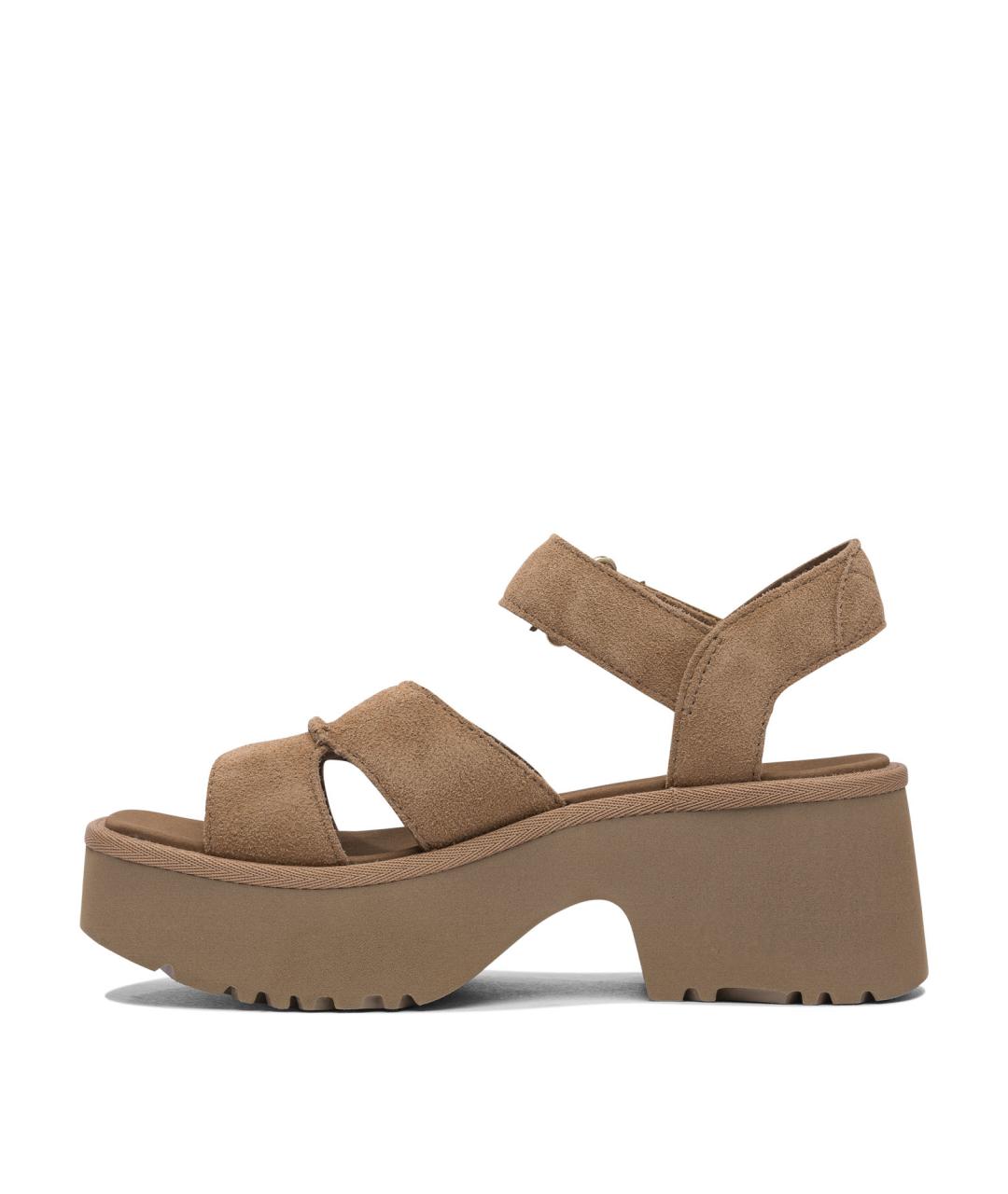 UGG AUSTRALIA Бежевые кожаные сандалии, фото 3