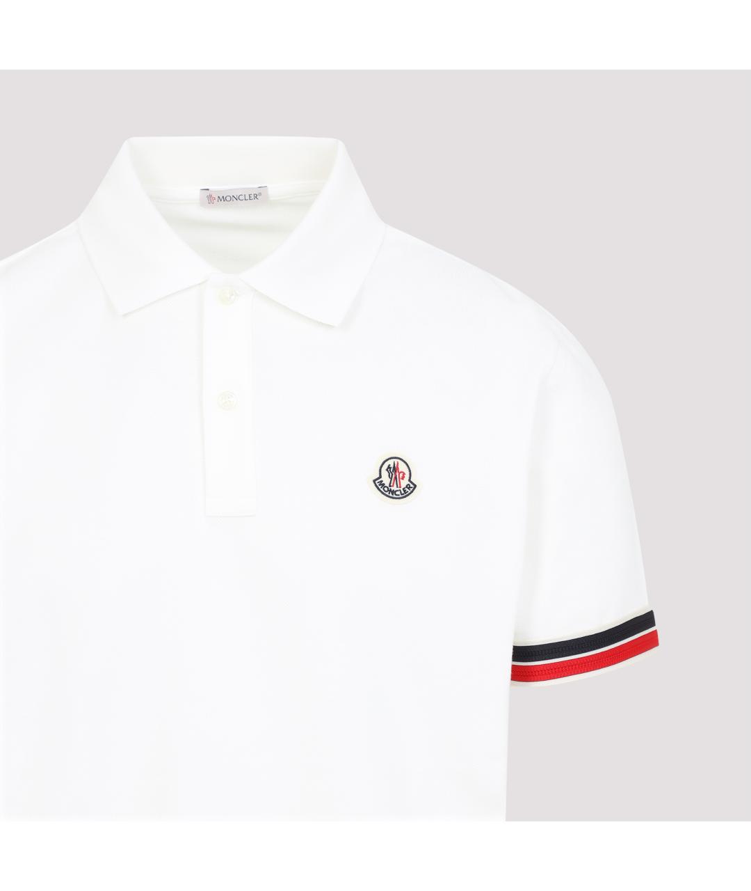 MONCLER Белая хлопковая футболка, фото 4