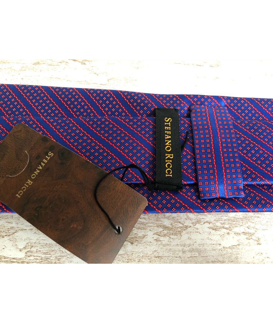 STEFANO RICCI Фиолетовый шелковый галстук, фото 3
