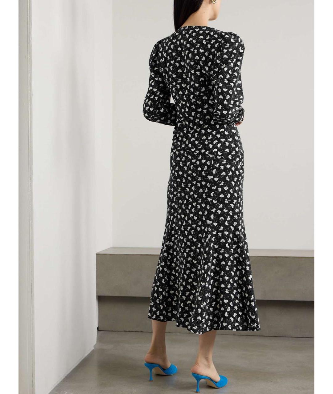 ALESSANDRA RICH Черное шелковое коктейльное платье, фото 6