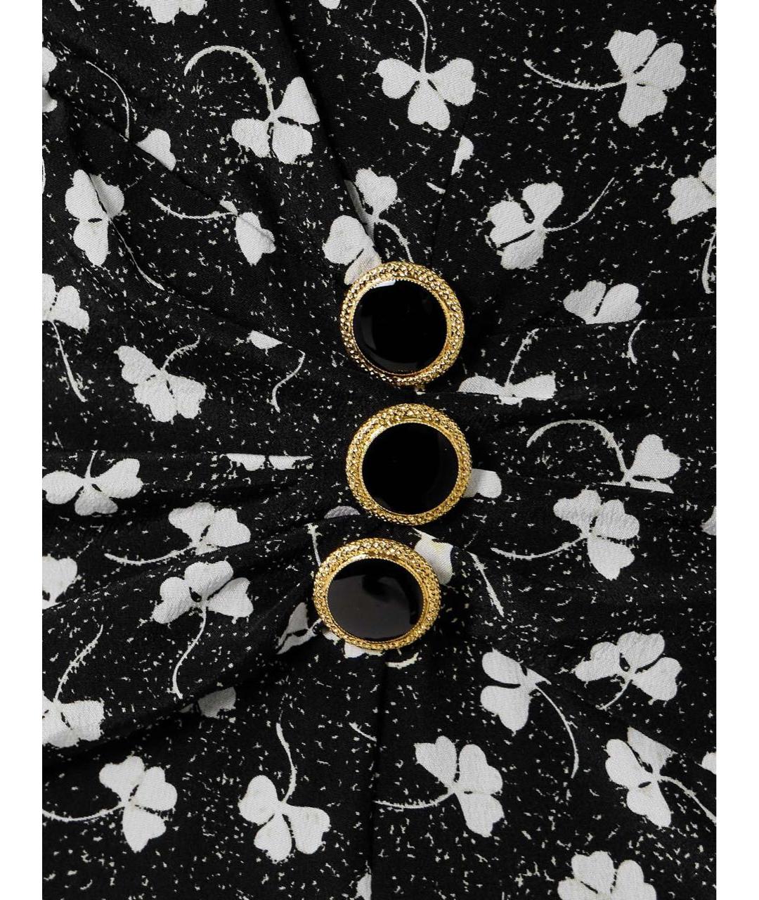 ALESSANDRA RICH Черное шелковое коктейльное платье, фото 7