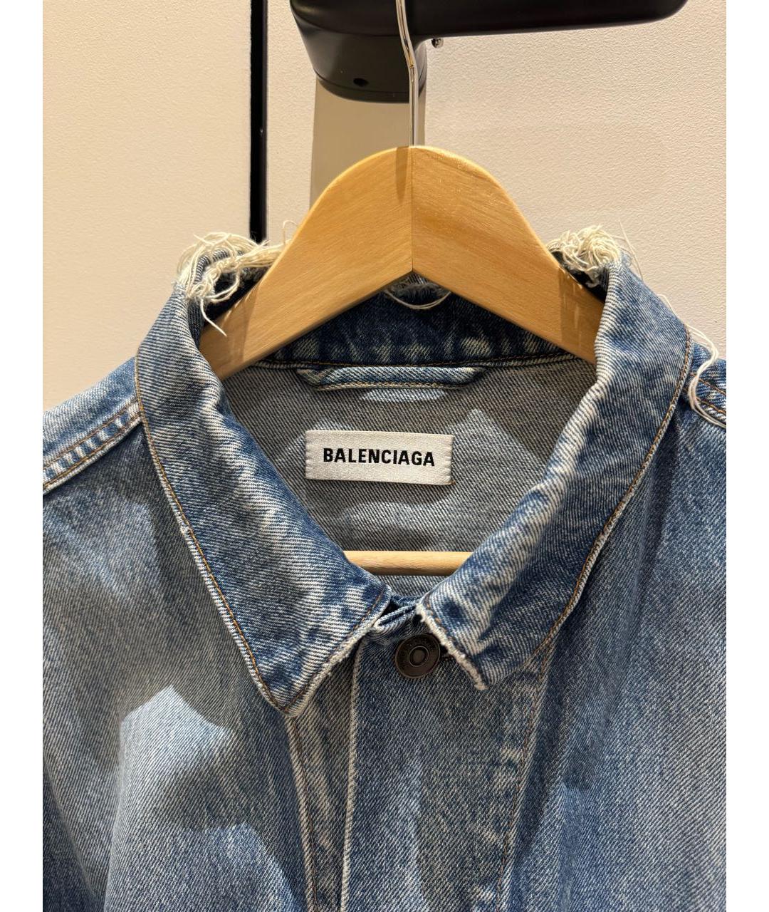 BALENCIAGA Голубая деним куртка, фото 4