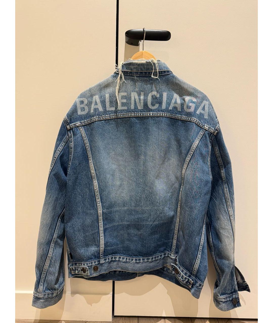 BALENCIAGA Голубая деним куртка, фото 2
