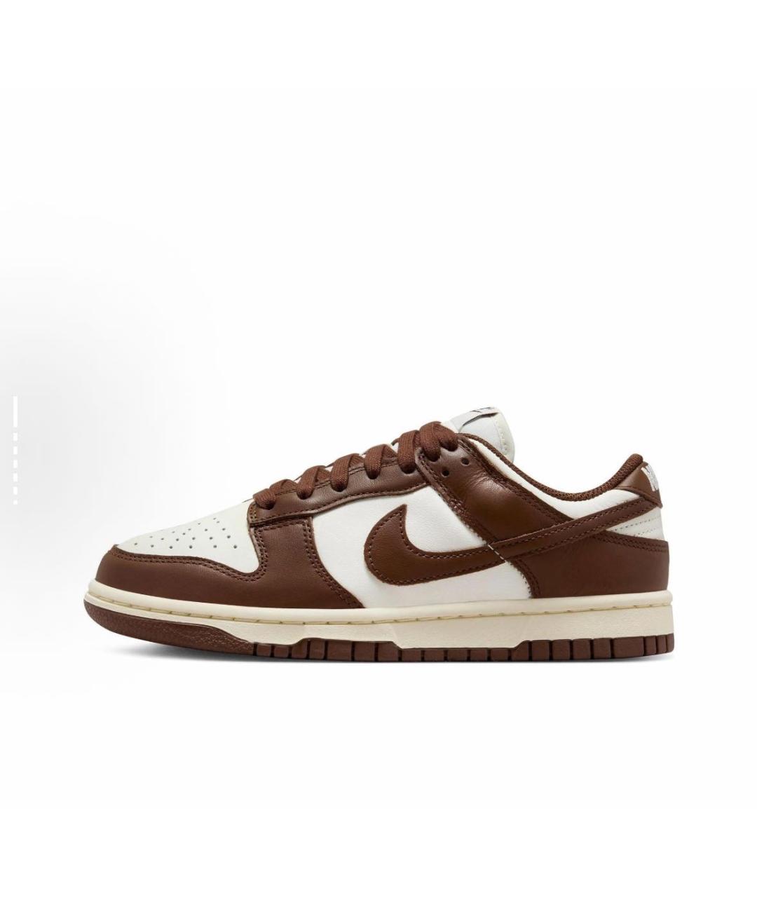 NIKE Коричневые кожаные низкие кроссовки / кеды, фото 8