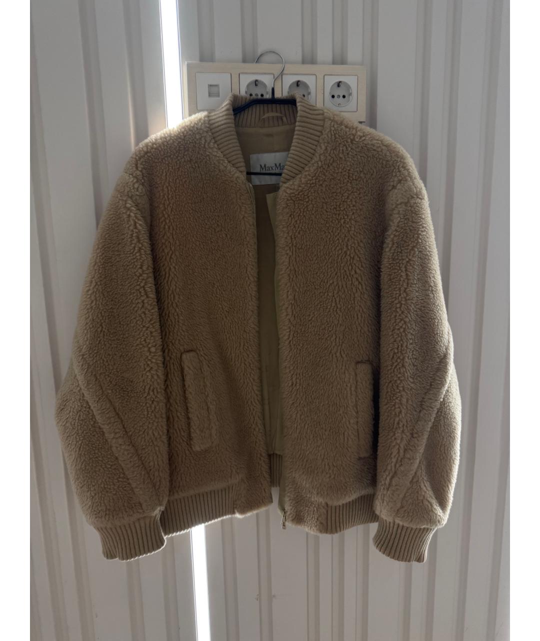 MAX MARA Бежевая шерстяная куртка, фото 5