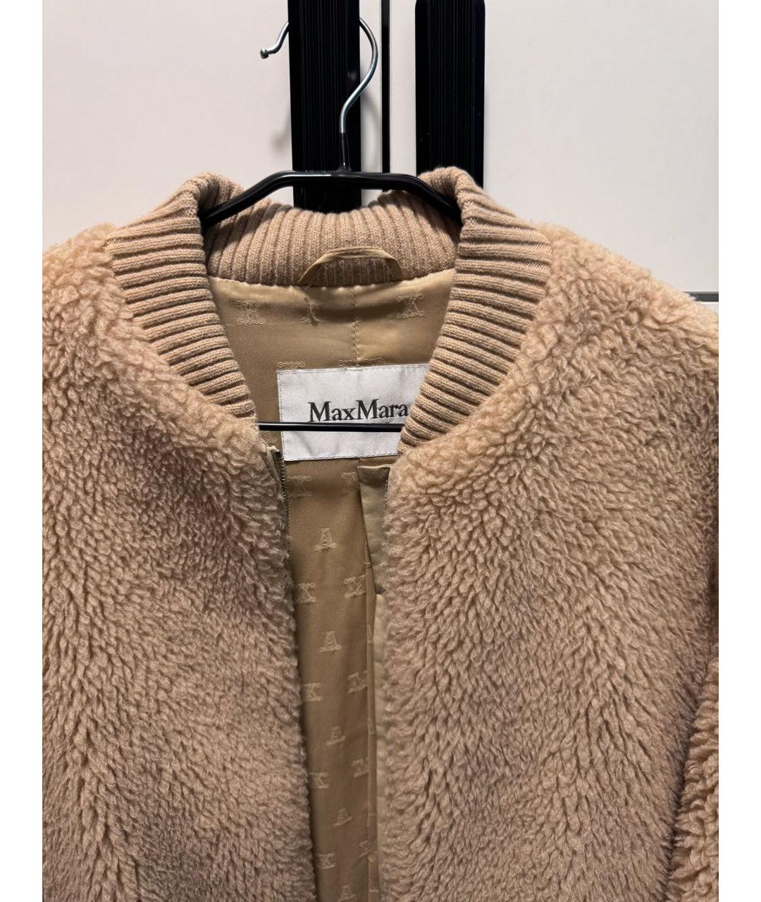 MAX MARA Бежевая шерстяная куртка, фото 4