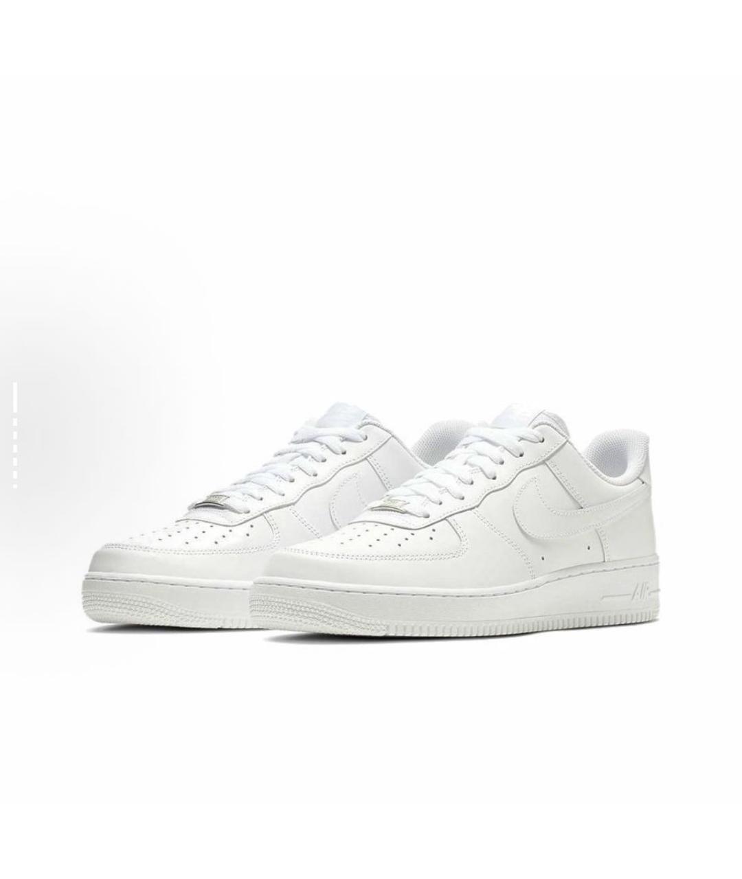 NIKE Белые низкие кроссовки / кеды из искусственной кожи, фото 2
