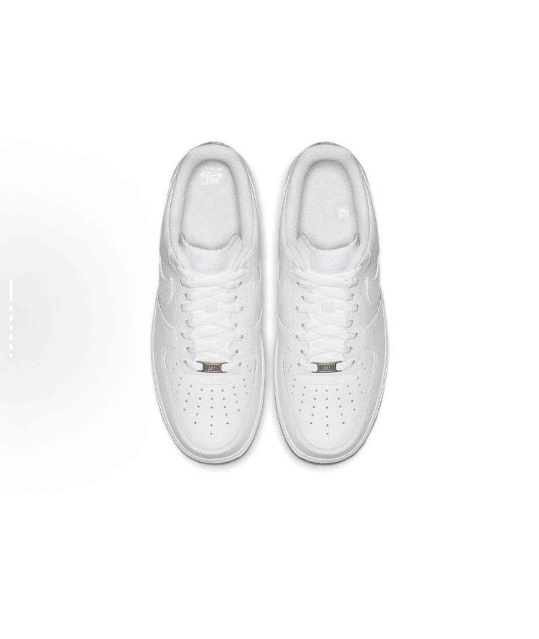 NIKE Белые низкие кроссовки / кеды из искусственной кожи, фото 3
