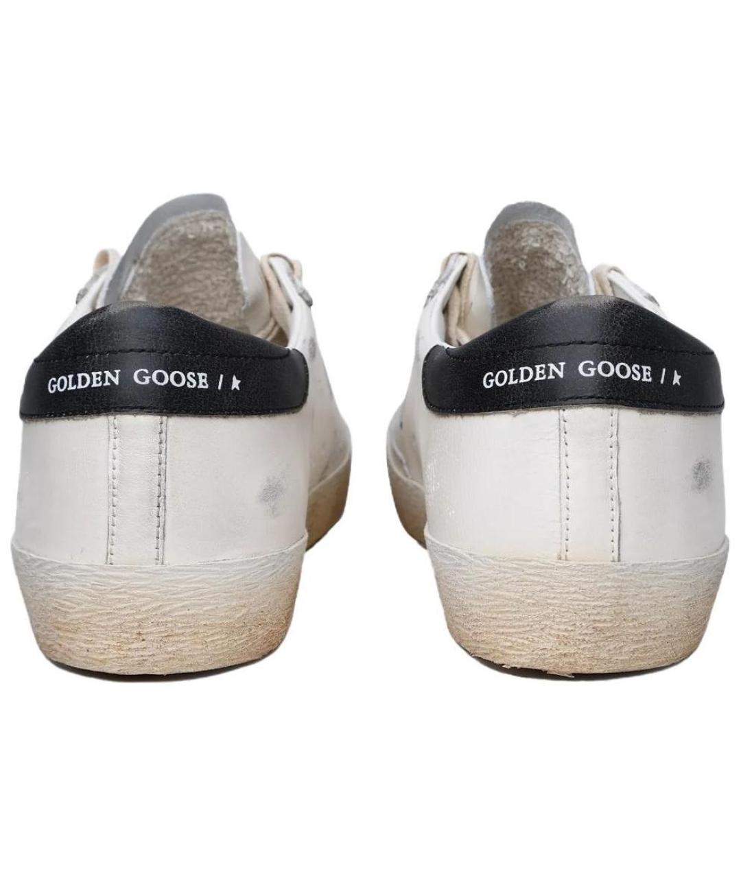 GOLDEN GOOSE DELUXE BRAND Белые кожаные низкие кроссовки / кеды, фото 5