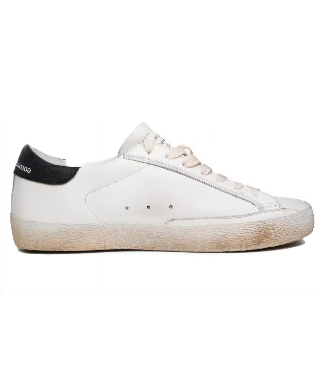 GOLDEN GOOSE DELUXE BRAND Белые кожаные низкие кроссовки / кеды, фото 1