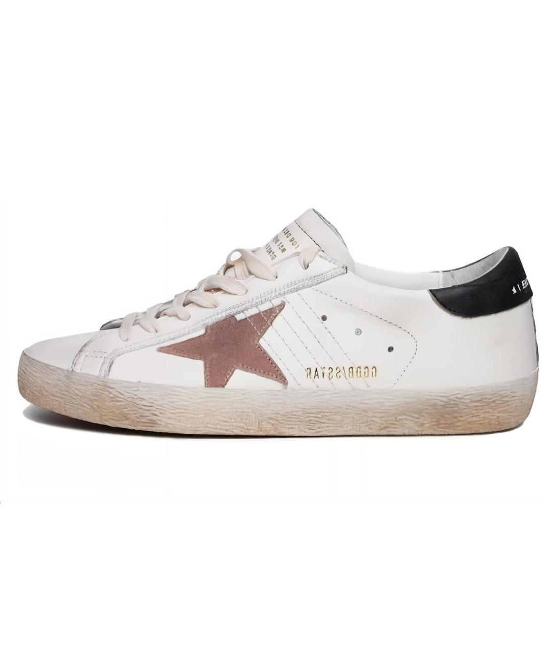 GOLDEN GOOSE DELUXE BRAND Белые кожаные низкие кроссовки / кеды, фото 2