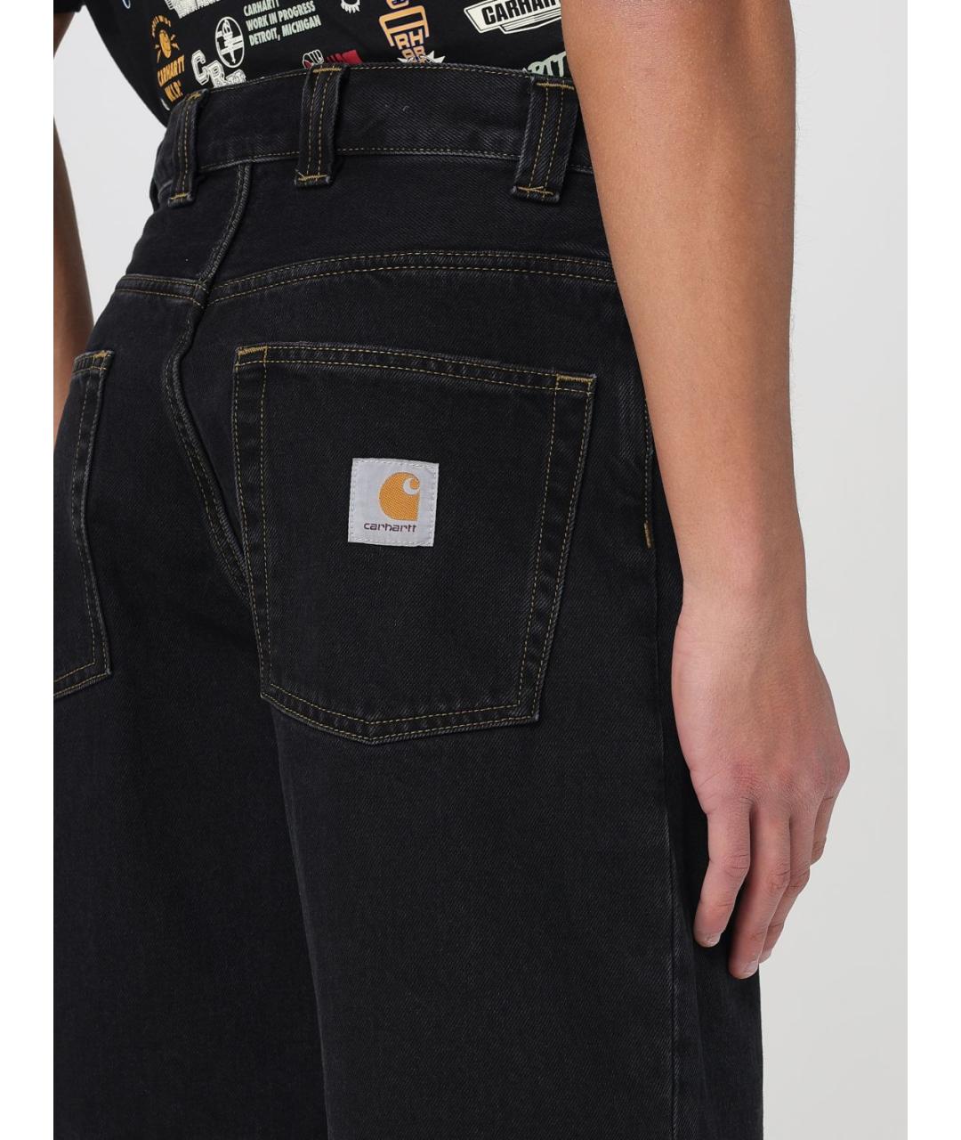 CARHARTT WIP Черные хлопковые прямые джинсы, фото 4