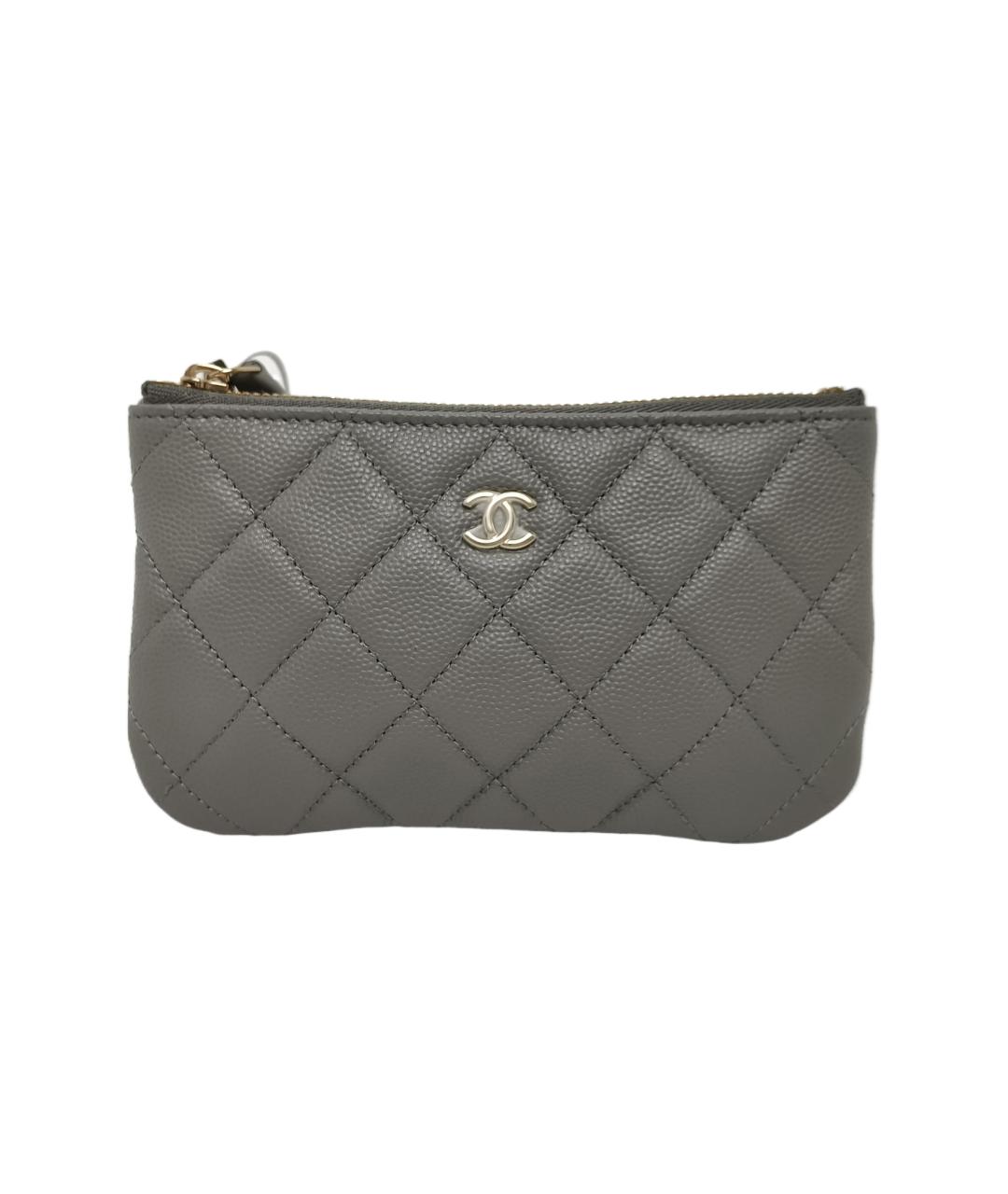 CHANEL Серый кошелек, фото 1