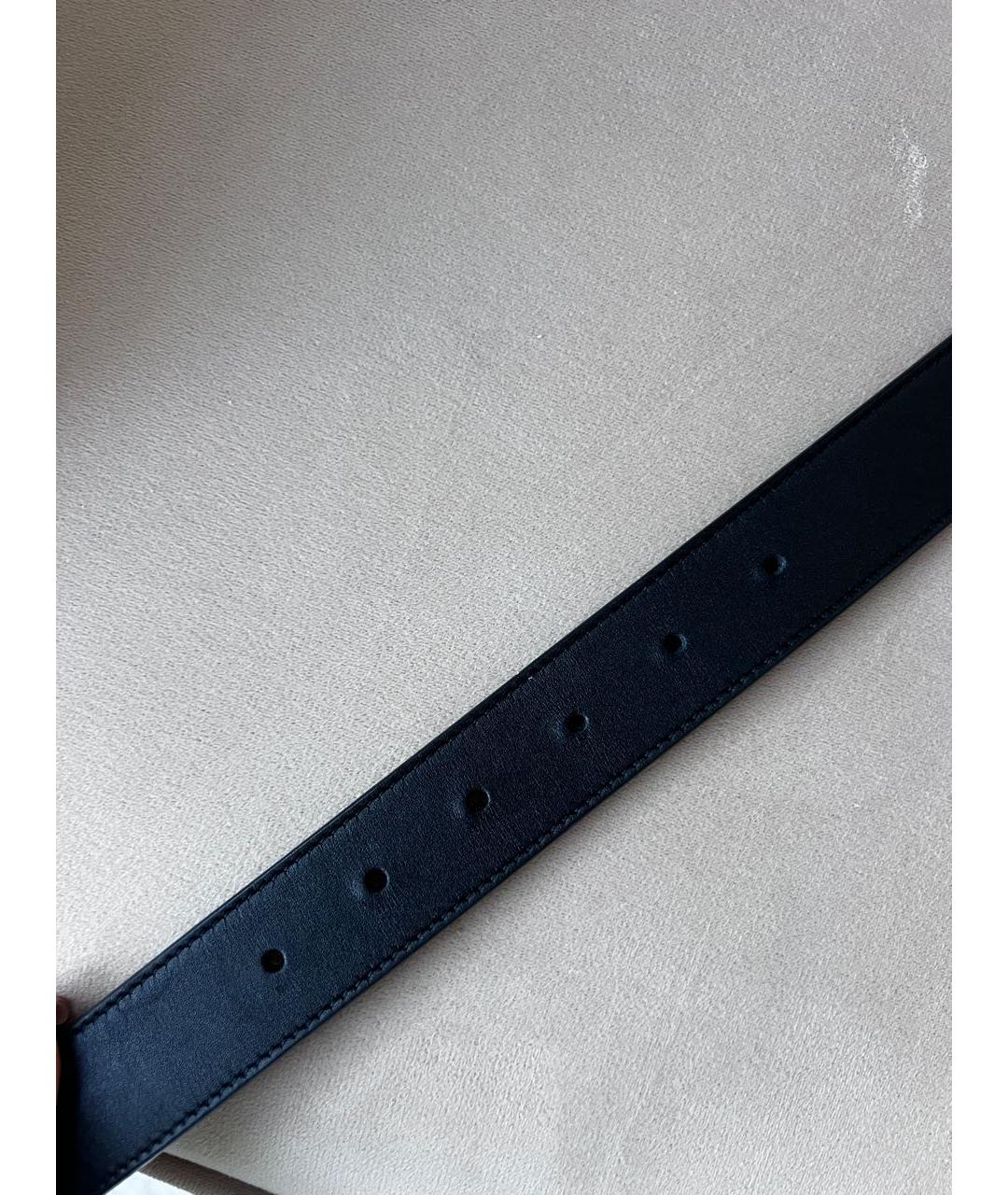 GUCCI Черный кожаный ремень, фото 5