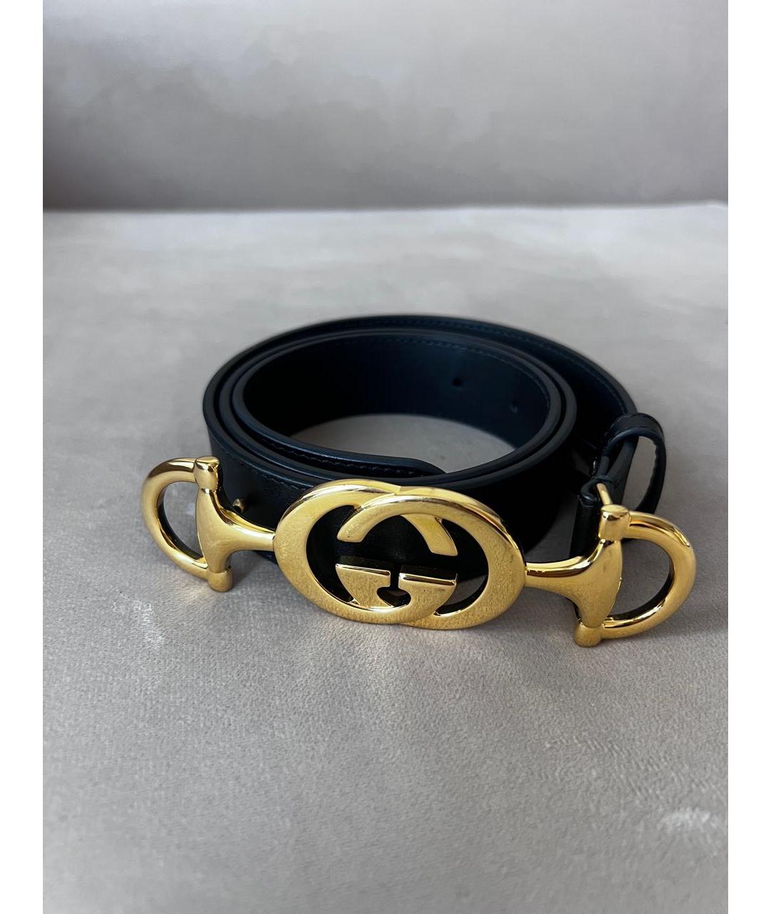 GUCCI Черный кожаный ремень, фото 8