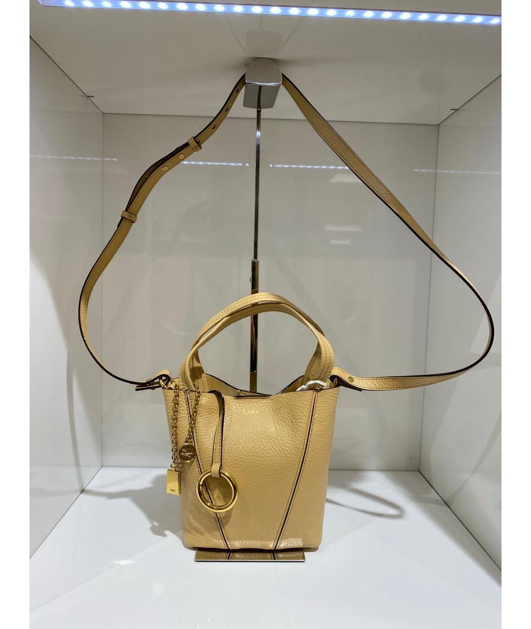 CHLOE Бежевая кожаная сумка тоут, фото 4