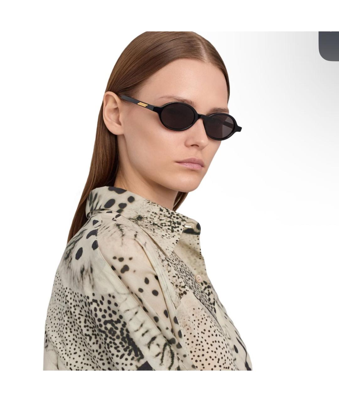 BOTTEGA VENETA Черные пластиковые солнцезащитные очки, фото 7