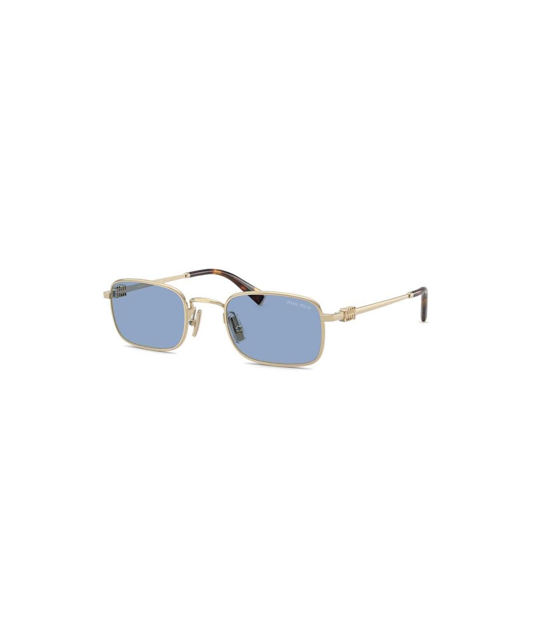 MIU MIU Голубые металлические солнцезащитные очки, фото 1