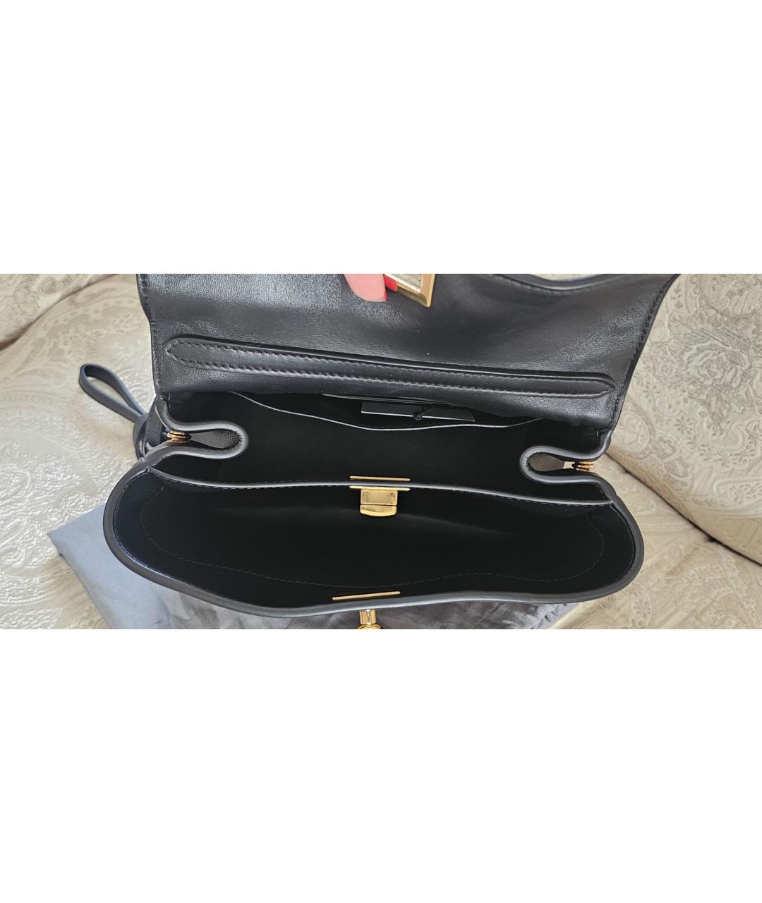 BALENCIAGA Черная кожаная сумка с короткими ручками, фото 4