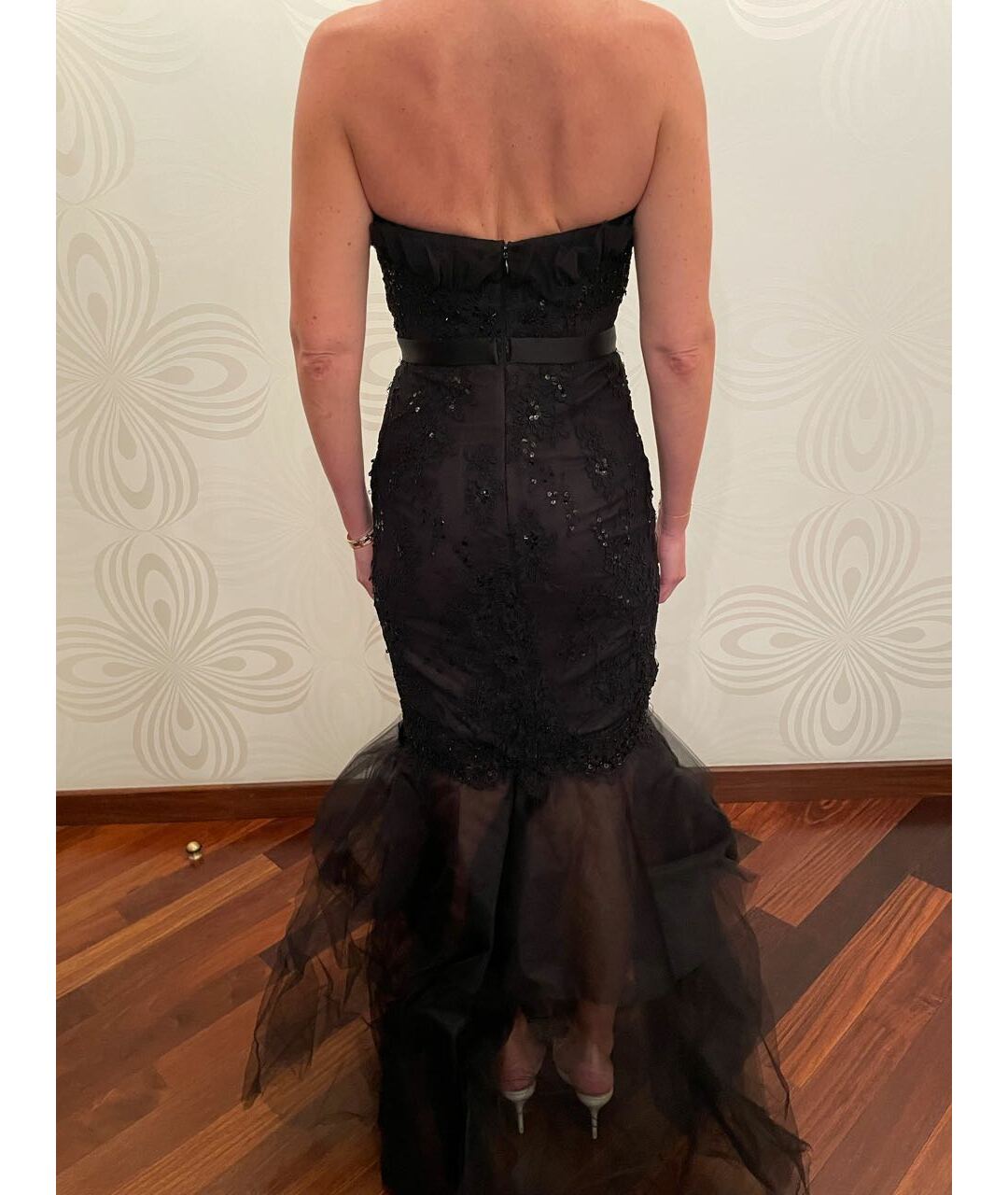 MARCHESA Черное вечернее платье, фото 2