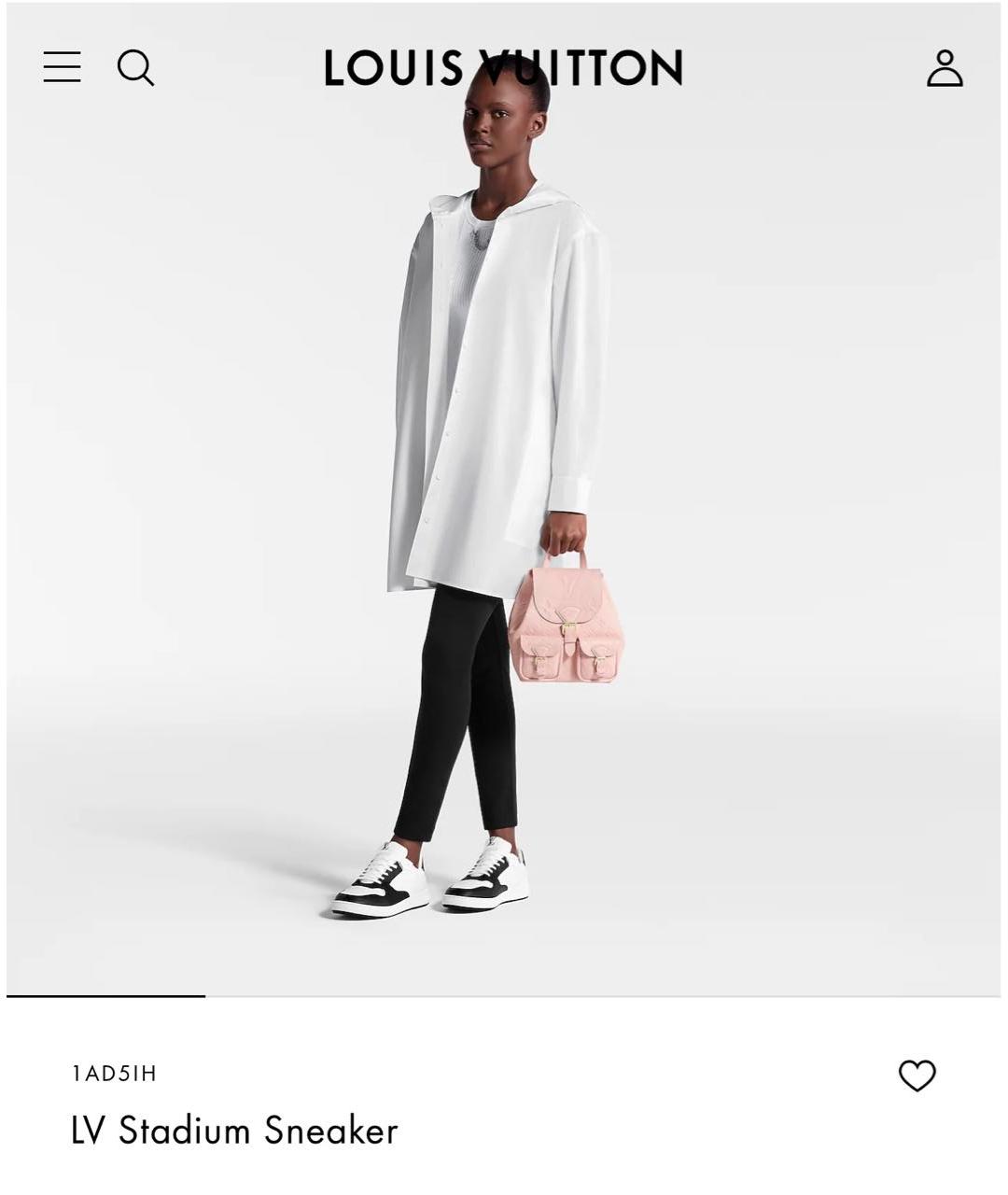 LOUIS VUITTON Белые кожаные кроссовки, фото 5