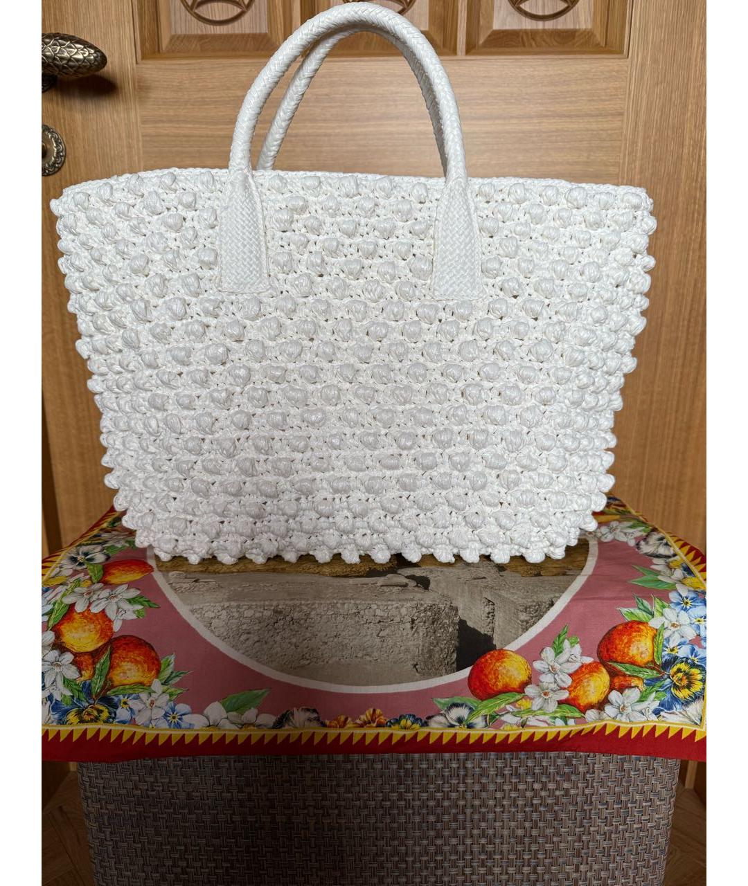 DOLCE&GABBANA Белая сумка тоут, фото 2