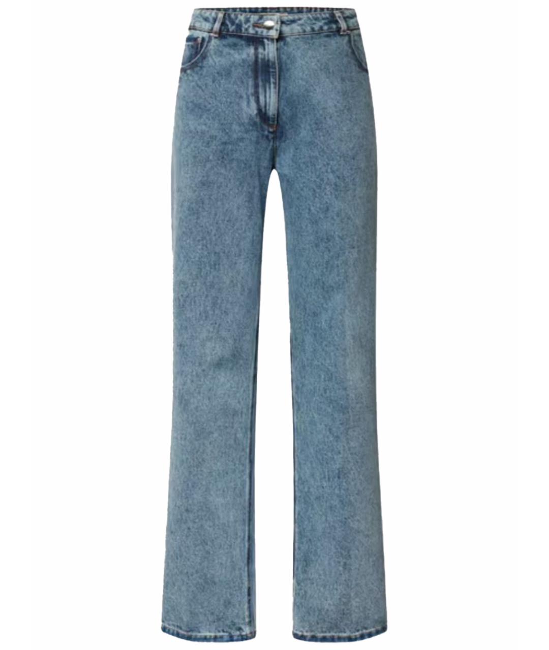 NINA RICCI Голубые хлопковые прямые джинсы, фото 1